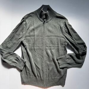 Merona Grey Full Zip Sweater Size Medium